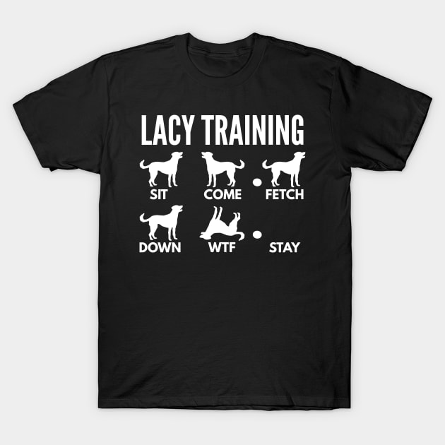 Lacy Training Blue Lacy Tricks T-Shirt by DoggyStyles